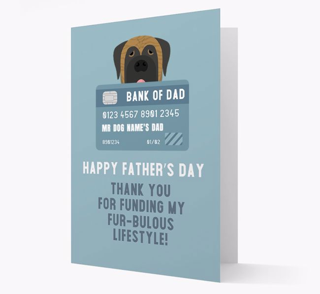 Personalized 'Bank of Dad' Card with {breedFullName} Icon